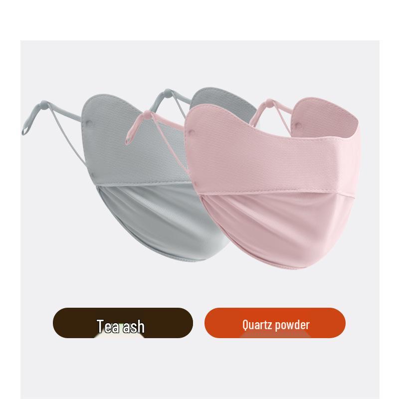 Sonnenschutzmaske für Damen: Atmungsaktive, UV-beständige, formende Sommer-Gesichtsmaske aus Eis-Seide mit Schutz für die Augenwinkel.