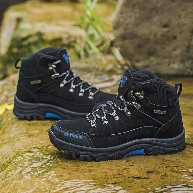 Men's High-Top Outdoor Hiking Shoes - Casual Sports Footwear