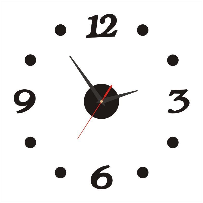 Creative and Minimalist Living Room Mirror Wall Clock 3D Stereoscopic Home Wall Decoration Clock DIY Clock Art Wall Clock