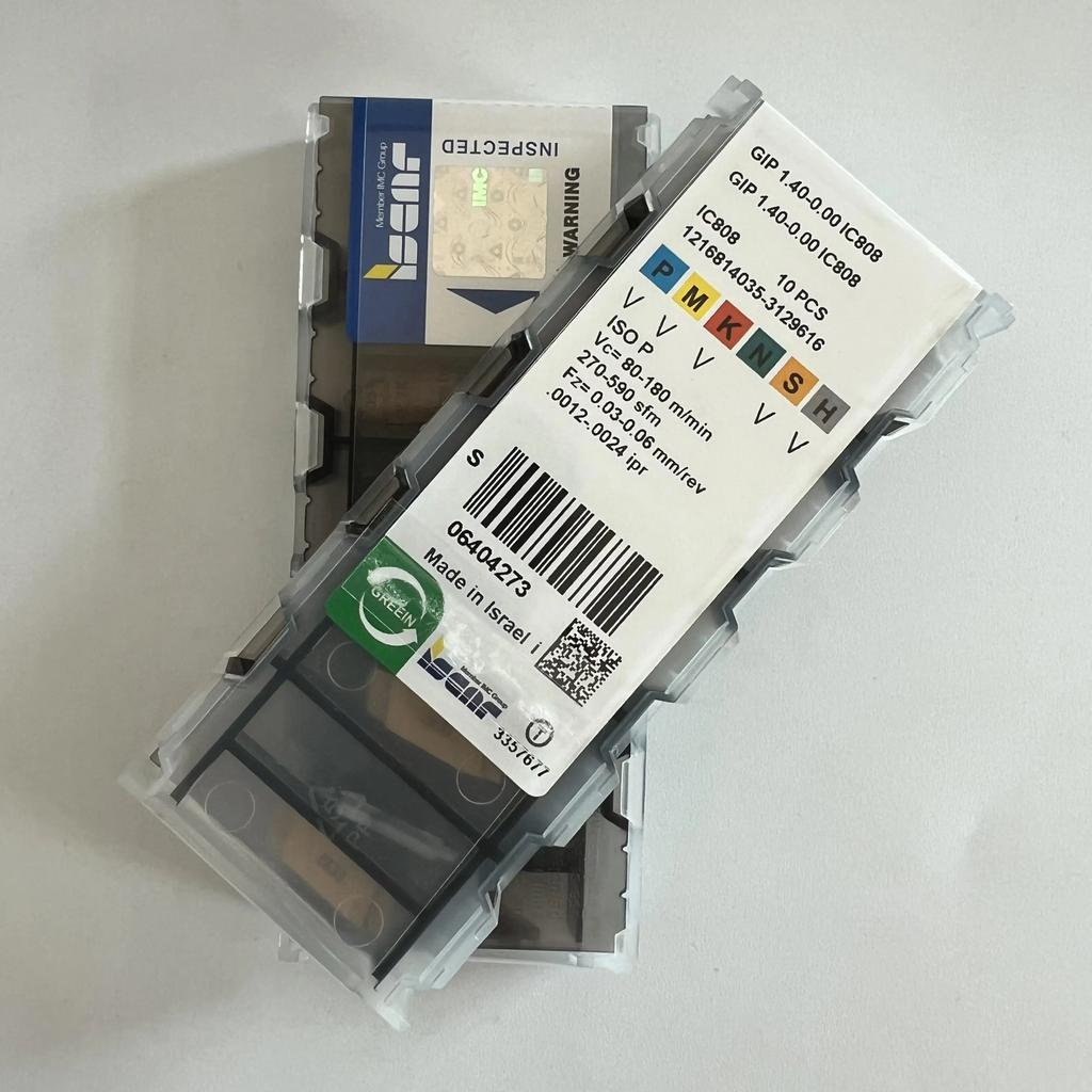 ISCAR / GIP1.40-0.00 IC808 Industrial indexable carbide inserts 10 Pcs