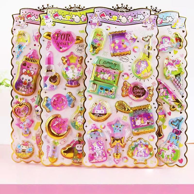 Rich Peach 3D Puffy Sticker Set 3-Piece Smartphone DIY Craft Decorative