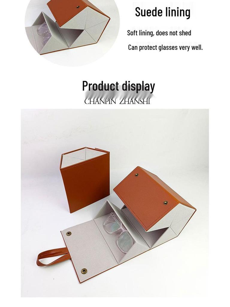 Handmade Multi-section Folding Eyeglass Case for Myopia Glasses & Sunglasses