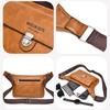 WEIXIER Men's Leather Sling Bag Crossbody Shoulder Bag Waterproof Messenger Waist Chest Bag Briefcase Travel Bag