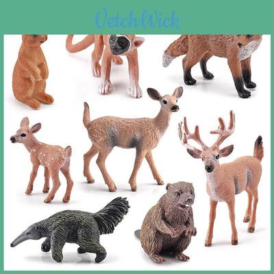 Pvc Forest Monkey Rabbit Fox Deer Figures Collection Realistic Static Models For Classroom And Display