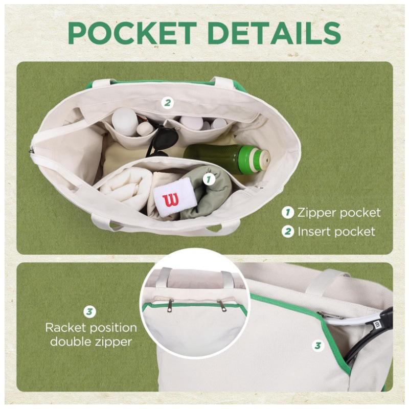 In-Stock Tennis Tote Bag: Portable Sports Handbag & Racket Backpack for Tennis or Badminton Equipment Storage
