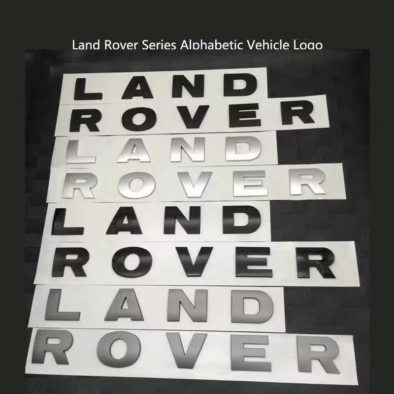 3D ABS Letters LAND ROVER Logo Rear Trunk Emblem Badge Sticker For Land Rover Range Rover Velar Sport Discovery 2 3 4 Defende SA1