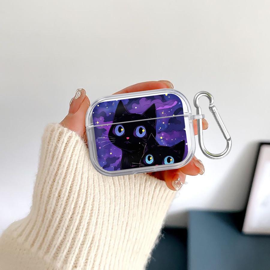 Clear Earphone Cases Cover Case For Airpods 2 Pro3 3 Pro2 Pro 4 1 Van Gogh Art Cat