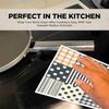 6PCS Cleaning Dishcloths Reusable Kitchen Dish Towels Grid Stripe Pattern Dishcloth Absorbent Lint Free Cloth Washable Duster Rags Tea Towels
