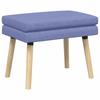 Double Layer Bench Denim Blue 60 X 40 X 46 Cm Fabric