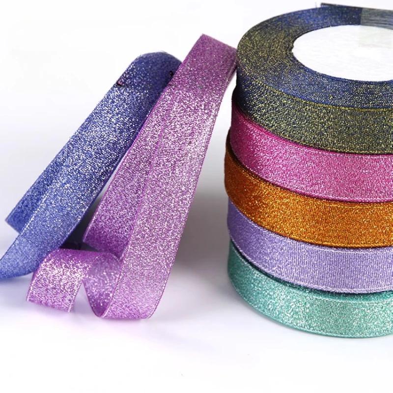 25yards 20mm Colorful Onion Glitter Ribbon for Gift Packaging Webbing Christmas Wedding Decoration Supplies Handmade Ribbons