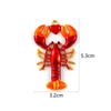 1 Piece 304 Stainless Steel Ocean Pendants 18K Gold Plated Red Enamel Lobster Charms For Jewelry Necklace Making 5.3cm x 3.2cm
