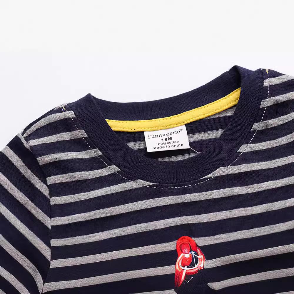 Boys' Autumn Cotton Long-Sleeve T-shirt - Thin, Warm Base Layer