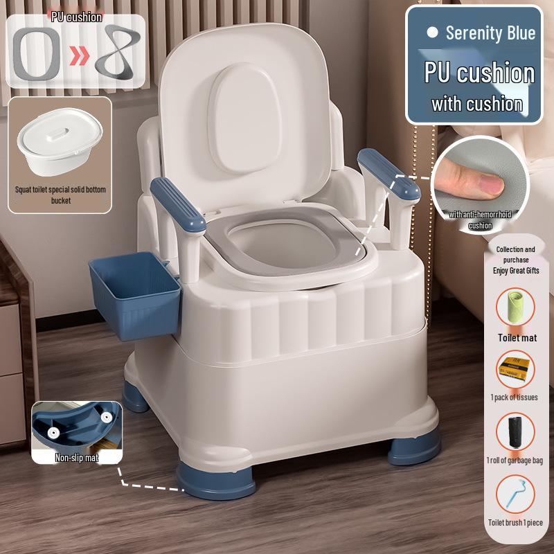 Portable Commode Chair for Adults: Ideal for Elderly, Pregnant Women, and Indoor Use