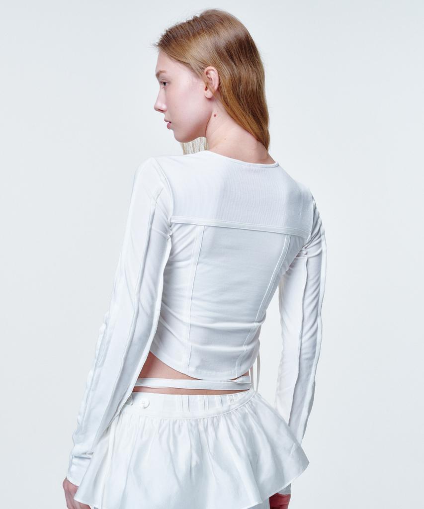 2113 STUDIO Corset Long Sleeve White