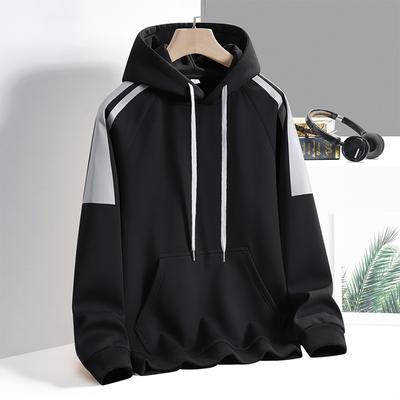 Spring and Autumn Hoodie Men's Hooded Patchwork Fashionable Versatile Hoodie Men's Loose Hoodie