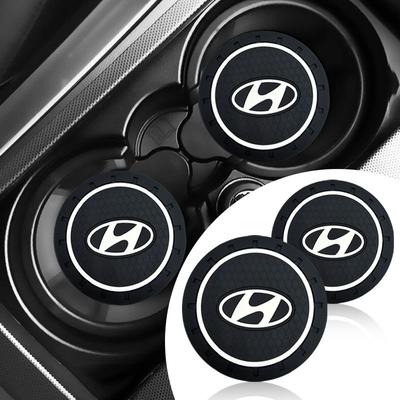 2 Peças Porta-copos Antiderrapantes para Carro Antirruído Almofada para Copo de Água Acessórios para Carro Para Genesis I10 I20 I30 I40 IX20 IX35 IX25 Accent Azera Elantra