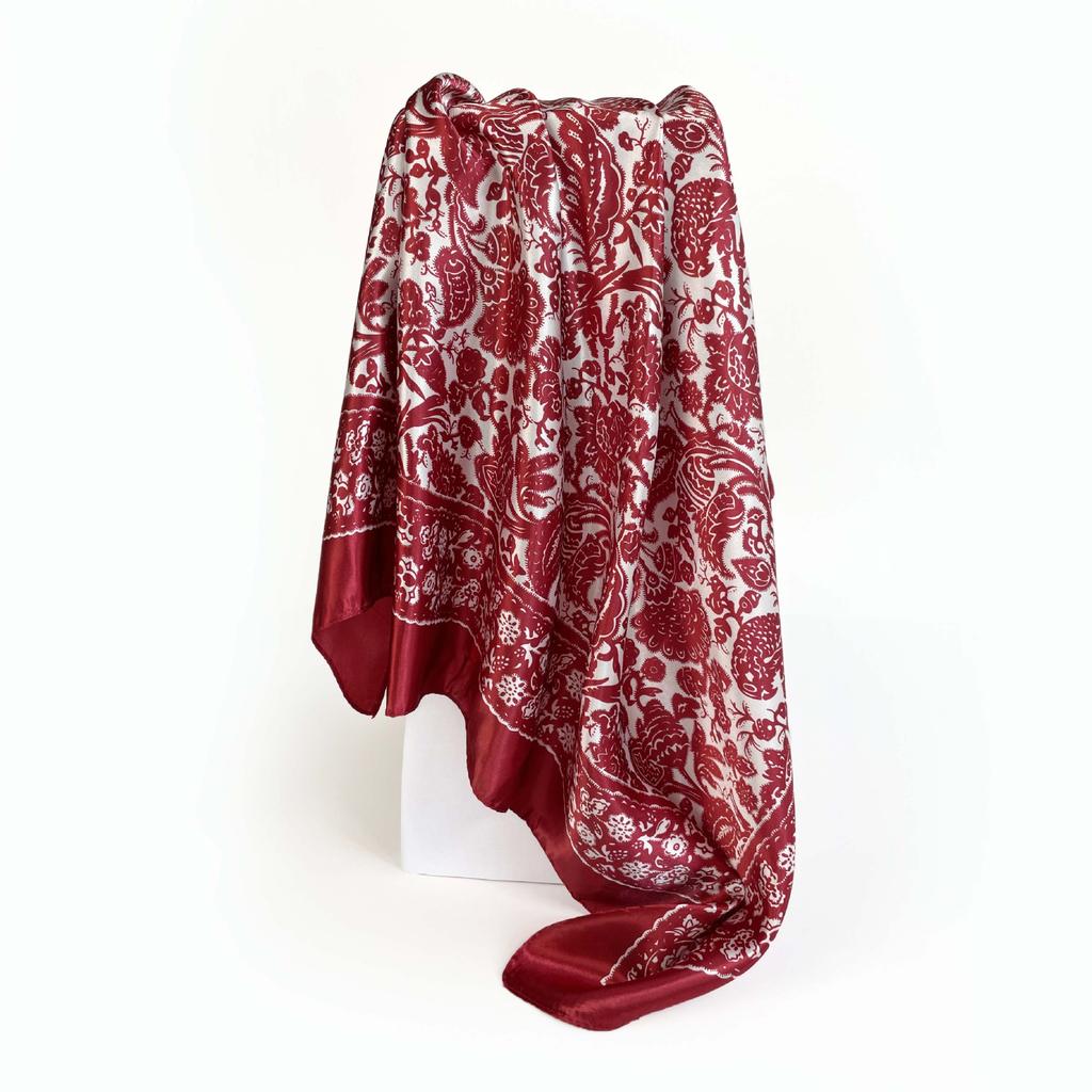 90*90cm Hijab Scarves Women Cashew Print Satin Female Luxury Brand Square Shawls Head Ladies Bandanna Foulard Muffler Girl