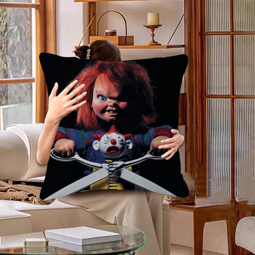 Classic Chucky Horror Movie Personalized Pillow Cover Kids Bedroom Wild Party Decor Pillowcase Kid Birthday Shower Gift