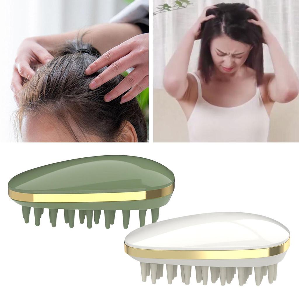 Household Hair Scalp Comb Portable Wet and Dry Brush Head , Green