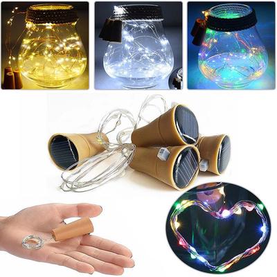 8LED/10LED solární láhev na víno Tvar korku Noční světla Pohádková lampa String Light