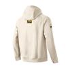 LiNing CBA Series 24-25 Season Nanjing Team Player Hooded Zip-Up Sweatshirt Men Sweatshirt Oatmeal-Gray AWDUG37-1