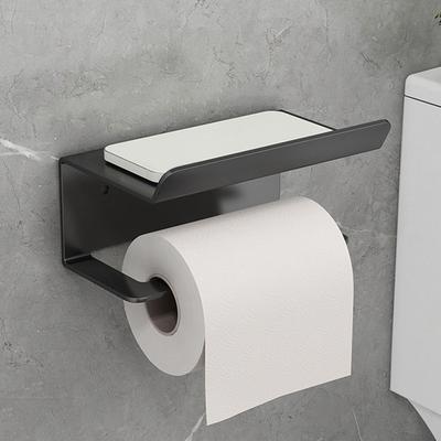 Wall Mount Paper Shelf Easy To Install Toilet Paper Holders Practical Wipes Dispenser  Bathroom
