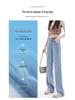 Women's High Waist Tencel Wide Leg Jeans - Summer Thin, Drapey, Slimming, Petite Floor-Length Pants