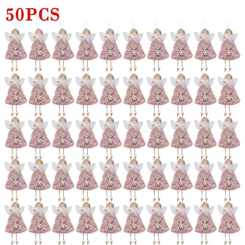 2025 Christmas Tree Pendant Hanging Ornaments Plush Angel Dolls Decoration Xmas Angel Girl Navidad New Year Gifts