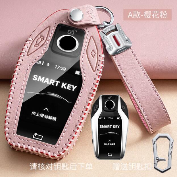Car Leather Fob LED Display Key Case Holder Cover for BMW 5 7 Series G11 G12 G30 G31 G32 I8 I12 I15 G01 G02 G05 G07 X3 X4 X5 X7