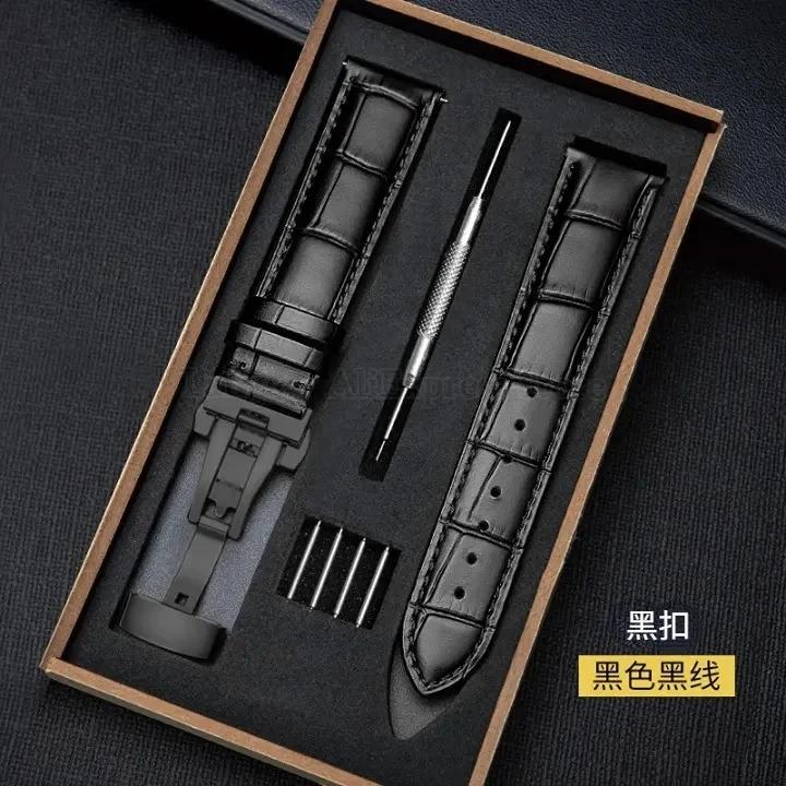 Echtes Lederarmband 14/16mm 18mm 20mm 21mm 22mm 24mm Uhrenarmband mit Box Faltschließe Ersatzarmband Uhrenzubehör