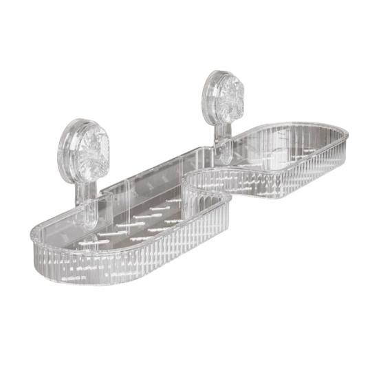 Kitchen Sink Faucet Organizer Suction Cup Sponge Holder Large Capacity Easy to Install Multi-Purpose Organizer Drain Rack