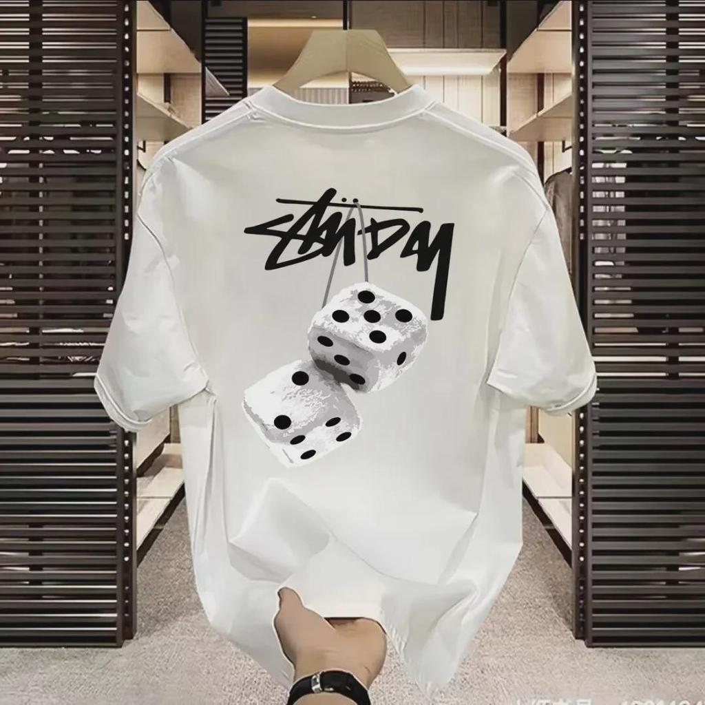 „2024 Trendy Herren-T-Shirt im Hong Kong-Stil mit kurzen Ärmeln“