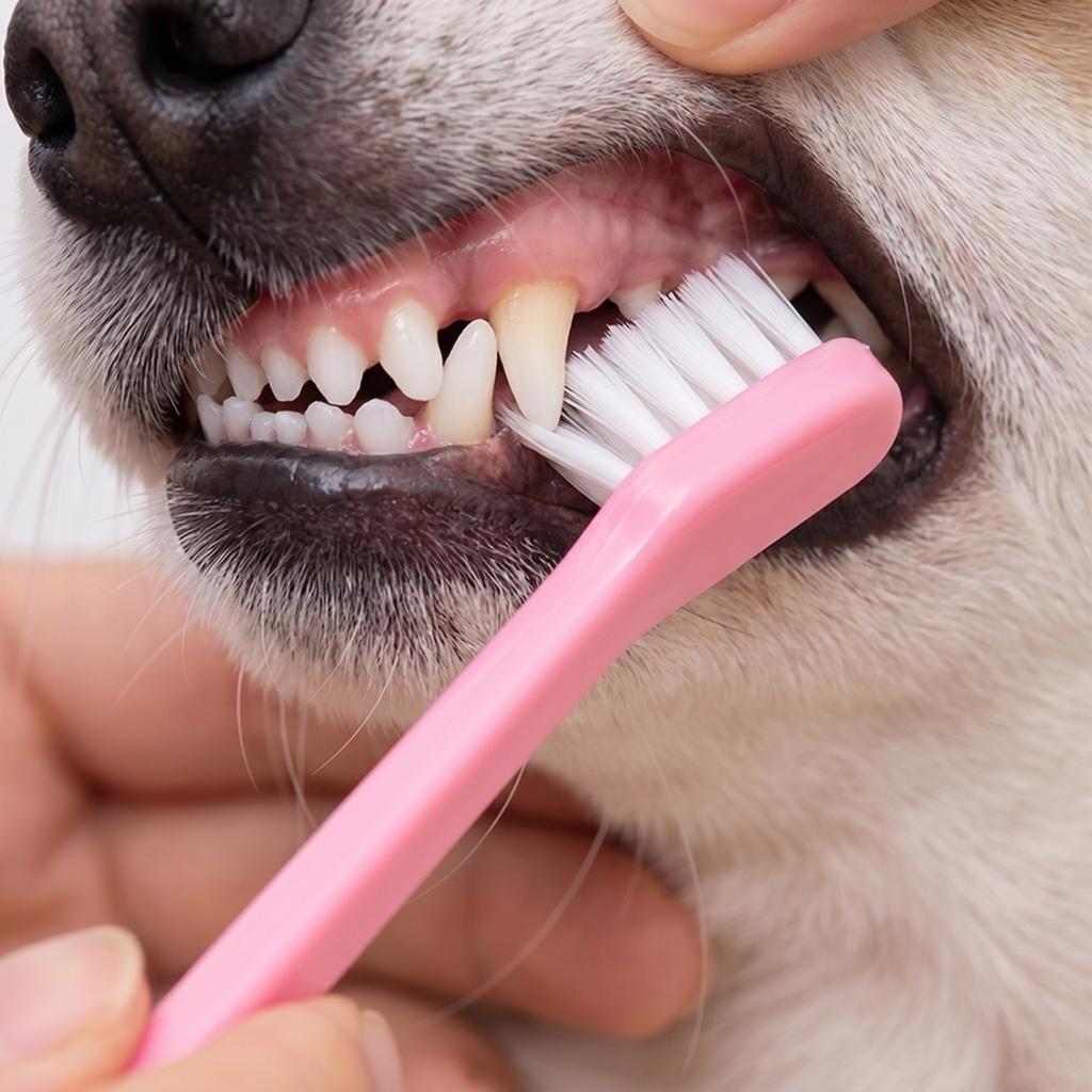 Haustier Zahnpflege Zahnbürste Doppelseitig Weiche Borsten Geeignet für Kleine bis Mittlere Haustiere Einfach zu Benutzen und zu Reinigen Langlebiges Design für Tägliche Zahnhygiene