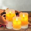 3Pcs Flameless Candle Light Maple Leaf Flickering LED Candles with Remote Timer Pillar Candles Battery Operated Electric Candles
