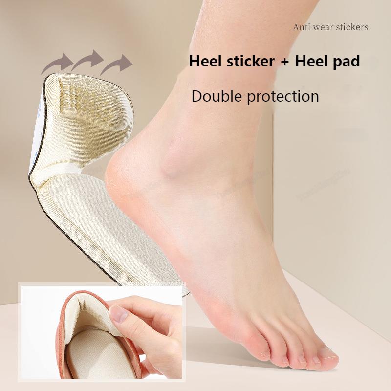 2Pair T-Shape Women's Shoe Heel Protectors Anti-Wear Half Insoles with Anti-Slip High Heel Pads for Foot Protection