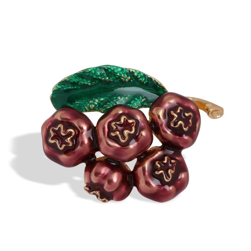 Pearl Fruit Brooch Grape Cherry Pin Drip Oil Corsage Pineapple Pomegranate Lotus Flower Mushroom Brooches
