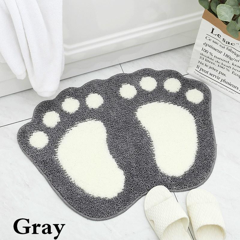 Cute Flocking Carpet  Door Mat Carpet Floor Rug Anti Slip Bathroom Rug Foot Pad