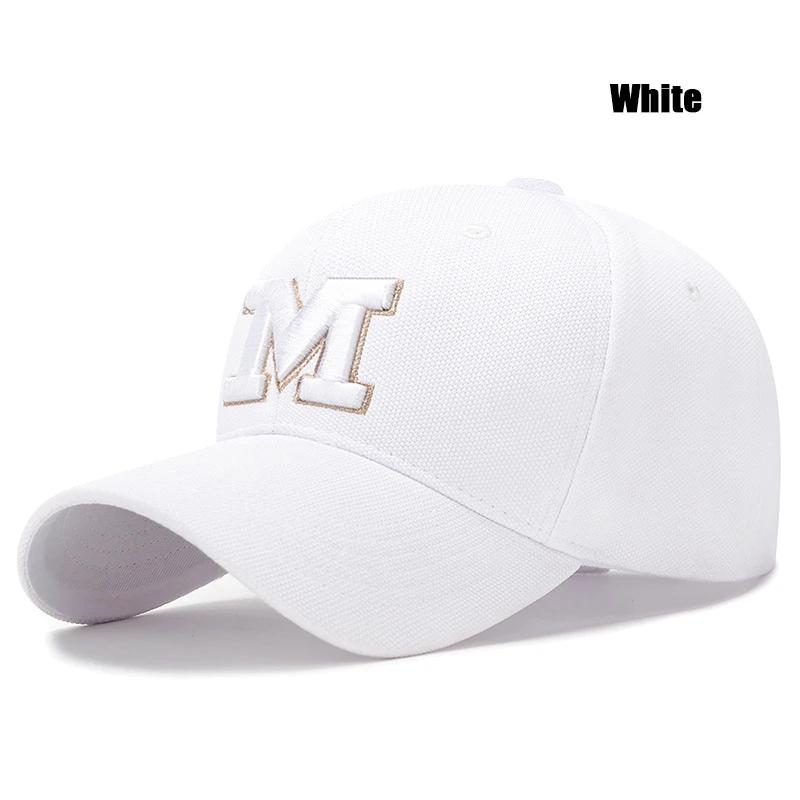 Fashion Men Women M Letter Three-Dimensional Embroidery Baseball Cap New Unisex Outdoor Casual Sport Duck Tongue Cap Sun Hat