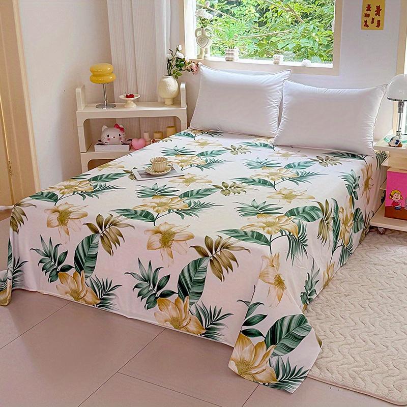 1Pc Bed Sheet Flower Printed Top Sheets Single/Queen/King Bedsheet For Double Beds Floral Flat Bed Sheet(Without Pillowcase)
