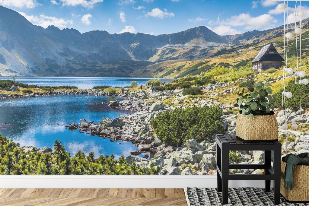 Photomural Mountain Lake In The Valley Structural Vinyl 450x300