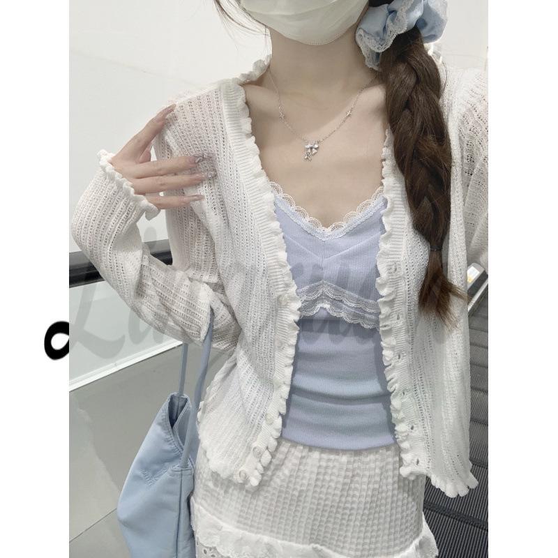 Summer Korean Lace-Trimmed Chic Camisole Tank Top