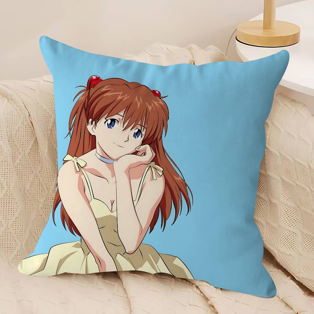 

Asuka Langley Soryu Cushion Cover Decorative Pillow Sofa Home Decor Case Pillow Cases 12x12Inch