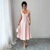 Summer New Style Elegant Solid-color Fashionable and Elegant Strapless Dress for Women