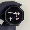 1 Pcs Pink Love Heart Wings Star Pendant Ear Bone Nail 316L Stainless Steel Piercing Earring Punk Jewelry Women Accessories