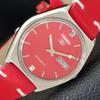5 AUTOMATIC 6319A VINTAGE JAPAN MENS RED COLOR DIAL WATCH A701528-5 R206b-a701528