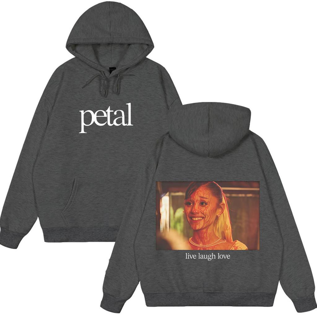 Ariana Grande Petal Live Laugh Love Graphics Hoodie Unisex Fashion Clothing Sweatshirt Winter Loose Casual Pullover Fan Gifts