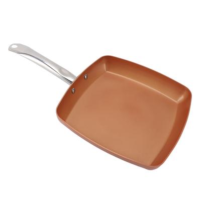 24cm Aluminium Square Frying Pan Dishwasher Safe Nonstick Saute Square Fry Pan Square Skillet for