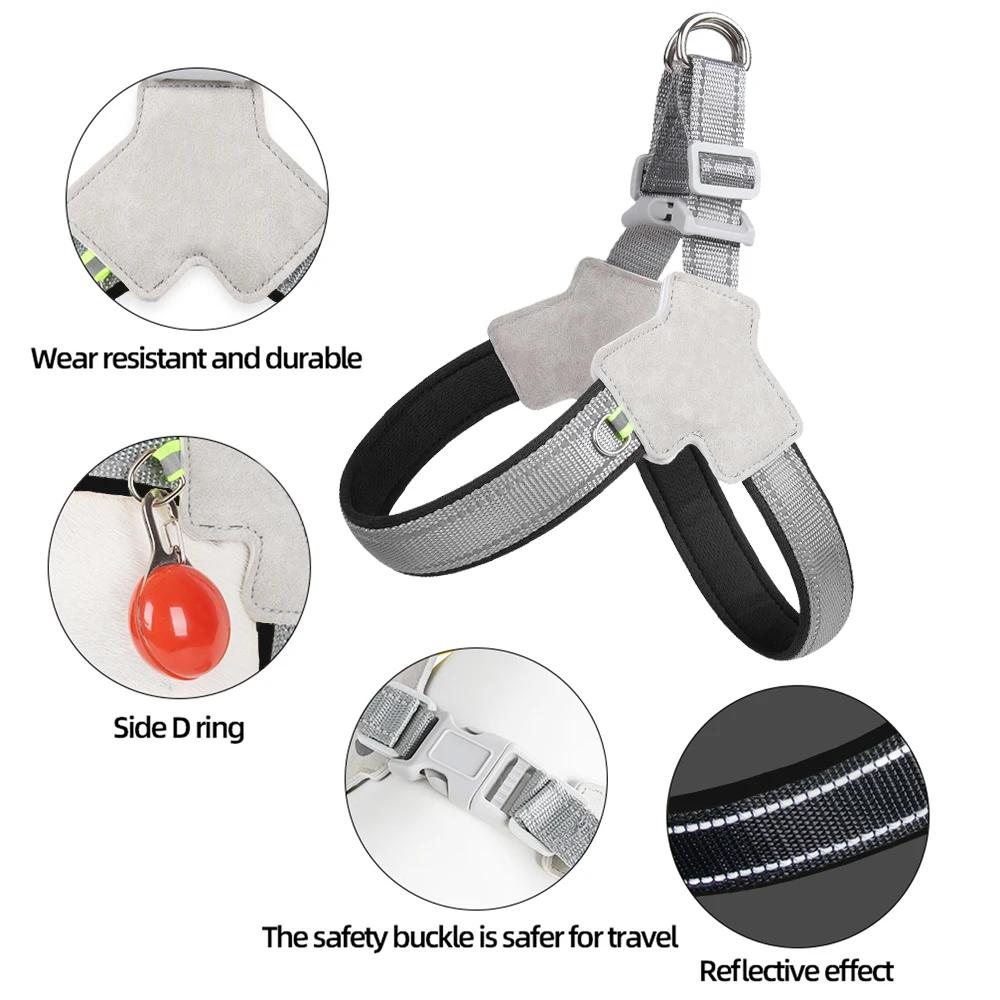 Reflective No-Pull Dog Harness for Small Breeds - Breathable Fabric with Chest Strap