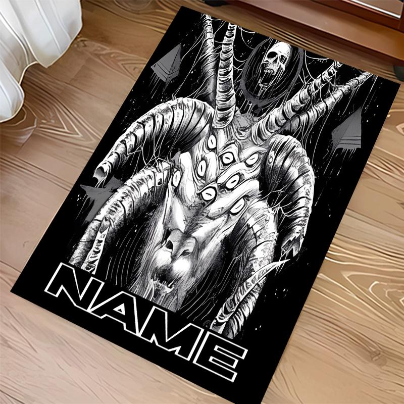 Custom Personalization Baphomet Print Area Rug - Soft, Washable Non-Slip Indoor Mat,Living Room,Home&Office Decorative Rug