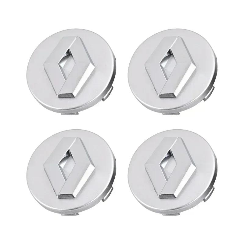 For Renault Megane 2 3 Clio 4 Trafic Captur Emblems Kangoo Zoe RS 4PCS 57mm 60mm Car Wheel Center Cap Logo Hub Badge Rims Cover SH4U